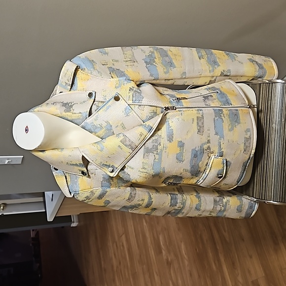 Armani Exchange Camo Neoprene Moto Jacket - Picture 1 of 13